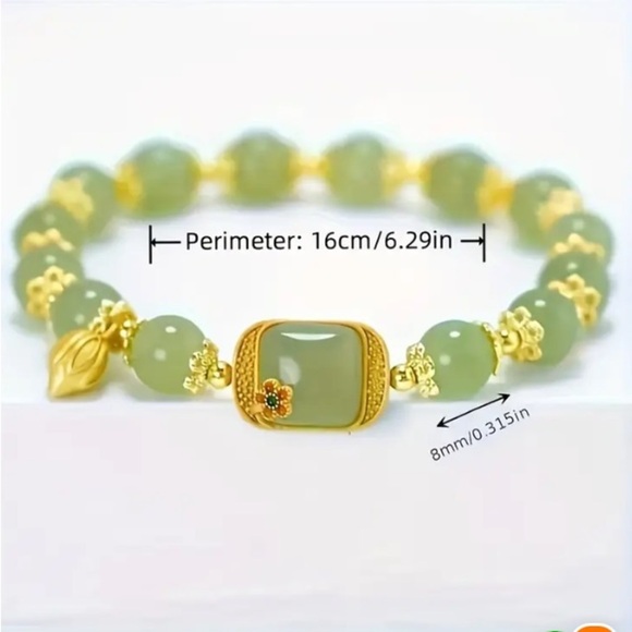 NEW LOTUS POD CHARM GLASS BEADES BRACELET - Picture 8 of 9